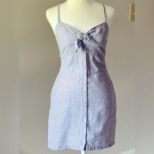 Abercrombie & Fitch Smocked Blue & White Stripe Cotton Dress Size XS